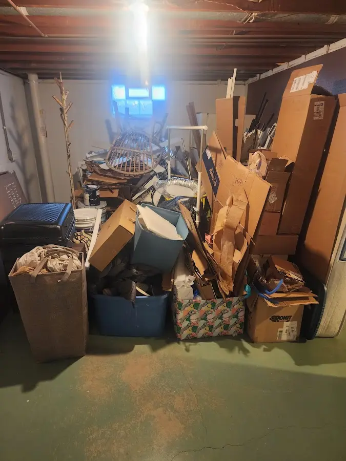 Roll-off dumpster container at job site for Construction Dumpster Rental in Clayton